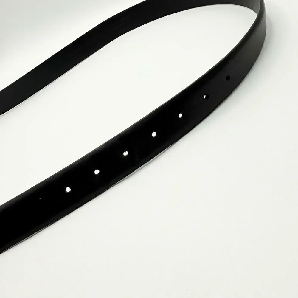 Murano 100% cow hide leather black belt - Men’s 38